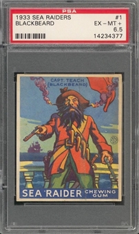 1933 R124 Goudey "Sea Raiders" #1 Capt. Teach (Blackbeard) – PSA EX-MT+ 6.5 "1 of 1!"